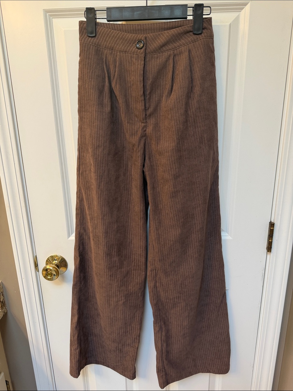 Brown Corduroy Wide-Leg Women's Wide Leg Pants Size XS 2